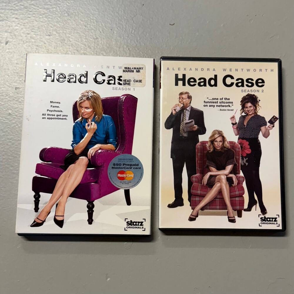 Head Case DVD Bundle Season 1 and Season 2 TV Show Set Starz Originals